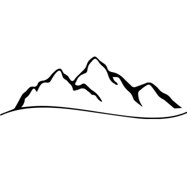 Minimalistischer Berg Natur Wandtattoo - TenStickers