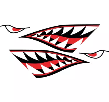 Hai Zähne Fahrrad Sticker - TenStickers