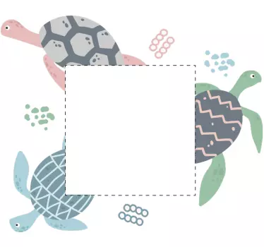 Pastell Farben Schildkröten Lichtschalter Aufkleber - TenStickers