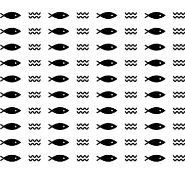 Fisch Aufkleber stilisiertes fischmuster - TenStickers