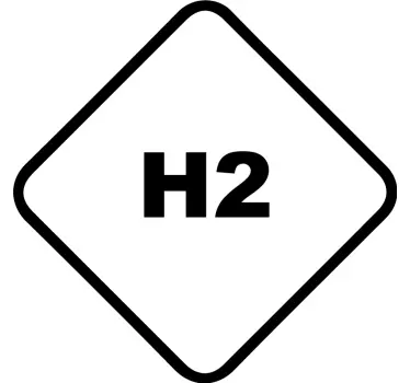 Wasserstoff H2 Autoaufkleber - TenStickers
