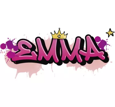 Graffitiname für Mädchen Wandtattoo Kinderzimmer - TenStickers