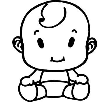 Baby Autoaufkleber Kind Umriss - TenStickers
