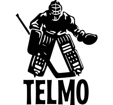 Personalisierter Aufkleber Hockeyspieler mit Namen - TenStickers