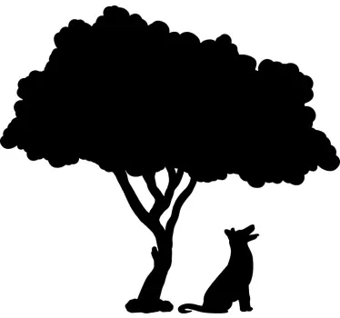 Wandtattoo natur waldtiere mit baum - TenStickers