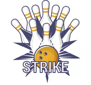 Sticker Sport bowling-streik-feier - TenStickers