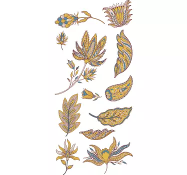 Wandtattoo Blumen buntes blättergesteck - TenStickers