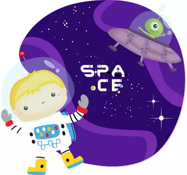 Wandtattoo Kinderzimmer süßes weltraumabenteuer - TenStickers
