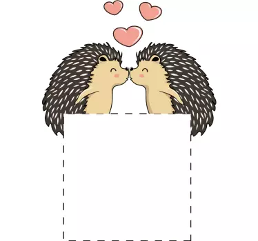 Wandtattoo Lichtschalter Stachelschwein verliebt - TenStickers