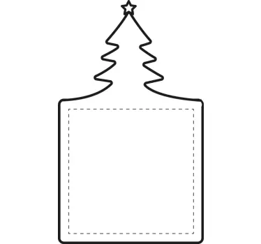 Lichtschalter aufkleber weihnachtsbaum umriss - TenStickers