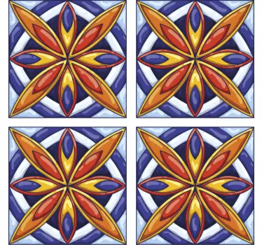 Fliesen Aufkleber geometrisches Fliesenmuster - TenStickers