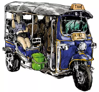 Tuning Aufkleber tuk-tuk-taxi - TenStickers
