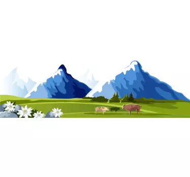 Wandtattoo Natur berglandschaftsszene - TenStickers