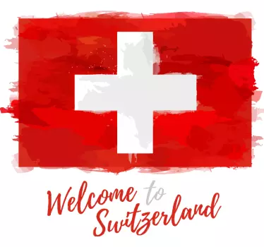 Wandtattoo Willkommen in der schweiz - TenStickers