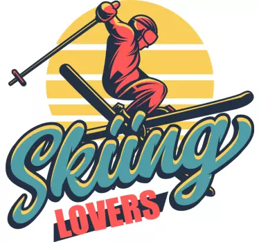 Wandtattoo extremsport skifahrer grafik - TenStickers