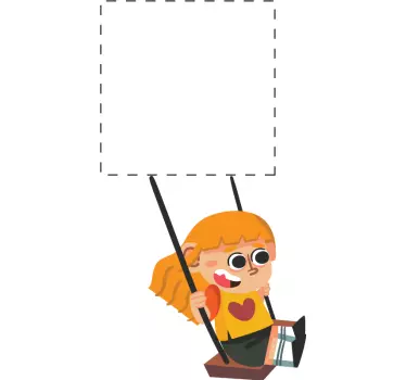 Lichtschalter aufkleber spielendes mädchen schwingend - TenStickers