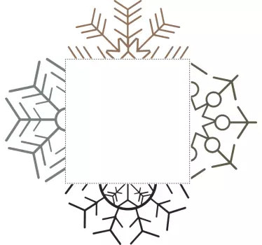 Lichtschalter aufkleber schneeflocken design - TenStickers
