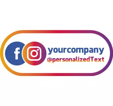 Folie für Schaufenster Facebook Instagram - TenStickers