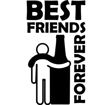 Best Friend Bierflasche Kühlschrank Aufkleber - TenStickers