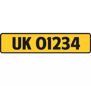 Aufkleber Auto Personalisiertes nummernschild - TenStickers