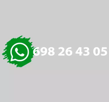 Schaufenster Aufkleber Whatsapp mit Personalisierte Nummer - TenStickers