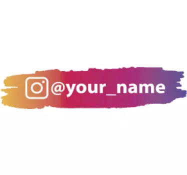 Schaufenster Aufkleber Personalisierte malstrich instagram - TenStickers