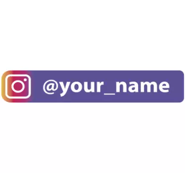 Schaufenster Aufkleber Personalisiertes lila instagram-logo - TenStickers