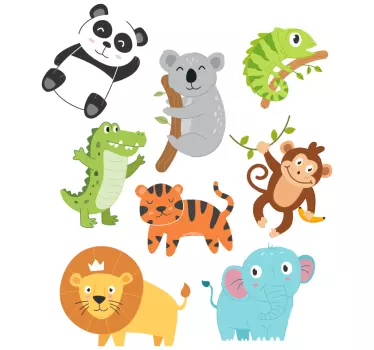 Wandstickers Kinderzimmer Handgezeichnete herbsttiere - TenStickers