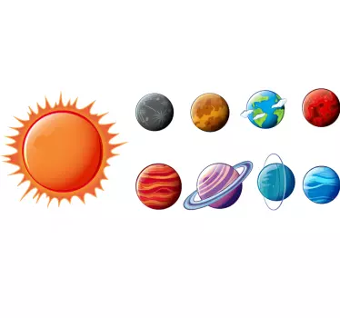 Wandtattoo Weltall Sonnensystem - TenStickers