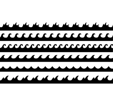 Wandtattoo Natur stilisierte wellenmuster - TenStickers