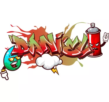 Urban Aufkleber Graffiti spraycan zeichen - TenStickers