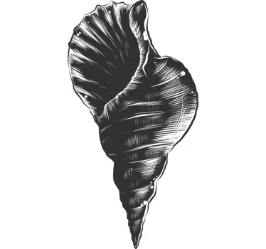 Wandtattoo natur muschelillustration - TenStickers