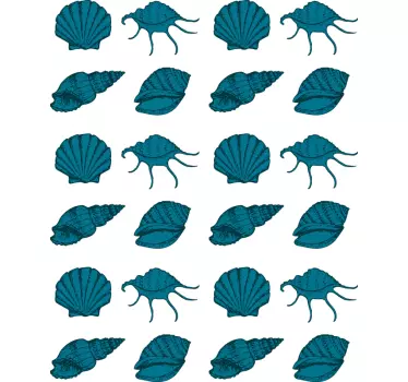 Wandtattoo Natur dekorative muschelmuster - TenStickers