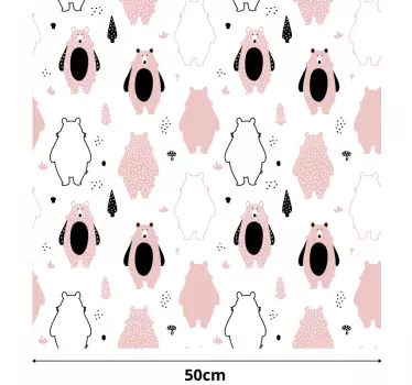 Klebefolie für Möbel Rosa bären - TenStickers