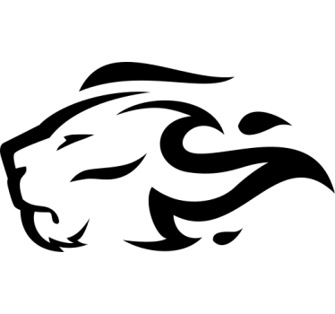 Aufkleber Auto Löwenflammensilhouette - TenStickers