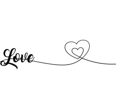 Liebe Sticker eleganter herzfluss - TenStickers