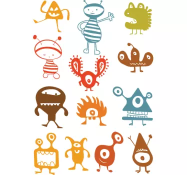 Wandtattoo Kinderzimmer Monstersammlung - TenStickers