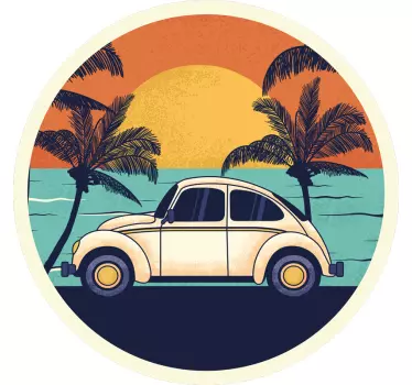 Aufkleber Auto Willkommen im auto der 70er jahre - TenStickers