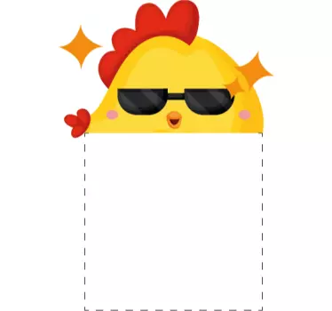 Lichtschalter Aufkleber cooler hühnercharakter - TenStickers
