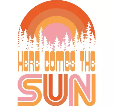Wandtattoo Natur hier kommt die sonne - TenStickers