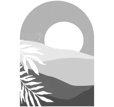 Wandtattoo Natur minimalistische berglandschaft - TenStickers