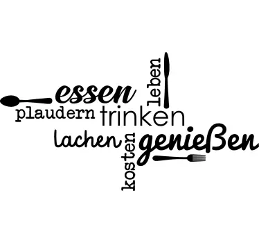 Wandtattoo Küche Essen und textur genießen - TenStickers