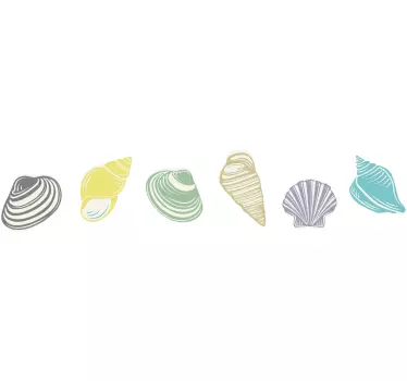 Wandtattoo Natur muschelanordnung - TenStickers