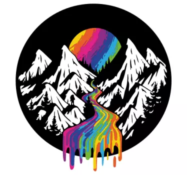 Wandtattoo Natur regenbogenbergszene - TenStickers
