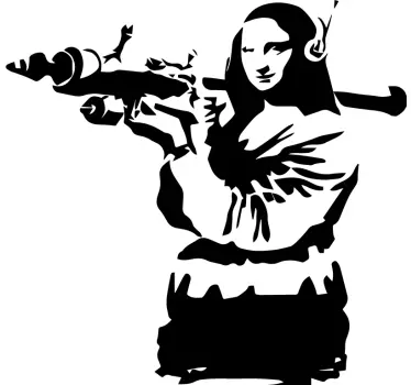 Kühlschrank Folie Mona lisa Banksy kunst - TenStickers