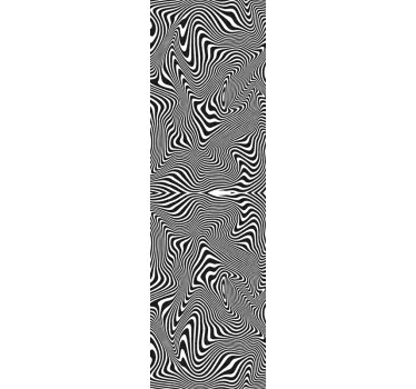 Folie Kühlschrank gewelltes zebramuster - TenStickers