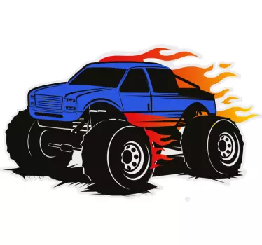 Tuning Aufkleber monstertruck-rennen - TenStickers