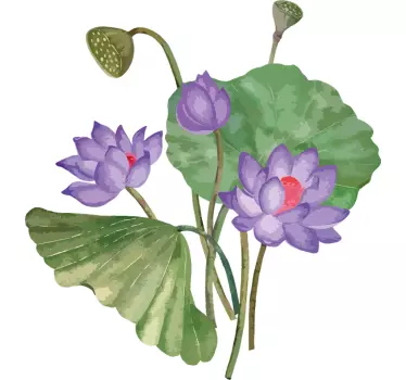 Wandtattoo blumen lotusblüten - TenStickers