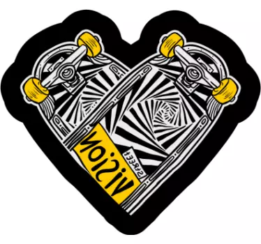 Wandtattoo Extremsport herz-skateboard-grafik - TenStickers