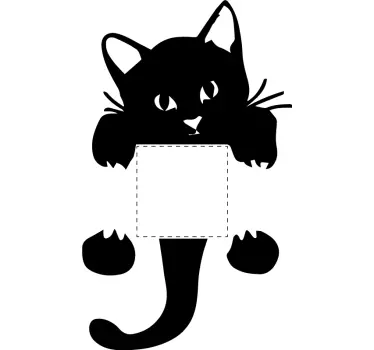 Wandtattoo Lichtschalter Hängende katze - TenStickers
